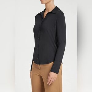 Anatomie Tania Button Down Top Shirt Black